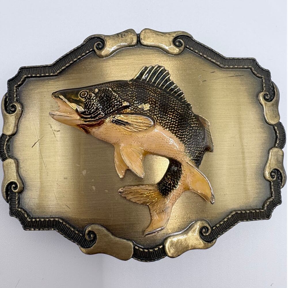 1977 Raintree Largemouth Bass Brass Belt Buckle